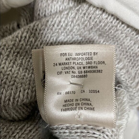 Moth Anthropologie Gray Knit‎ & White Blouse Layered Two in One Top | XS - Picture 12 of 12